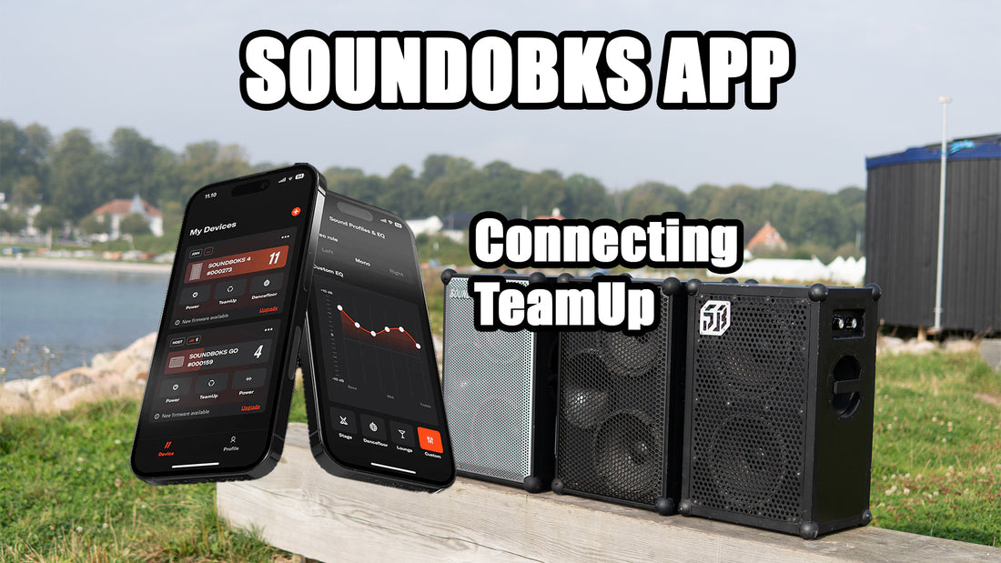 Soundboks App. Soundboks ude i det fri og måden man Synkronisere Soundboks